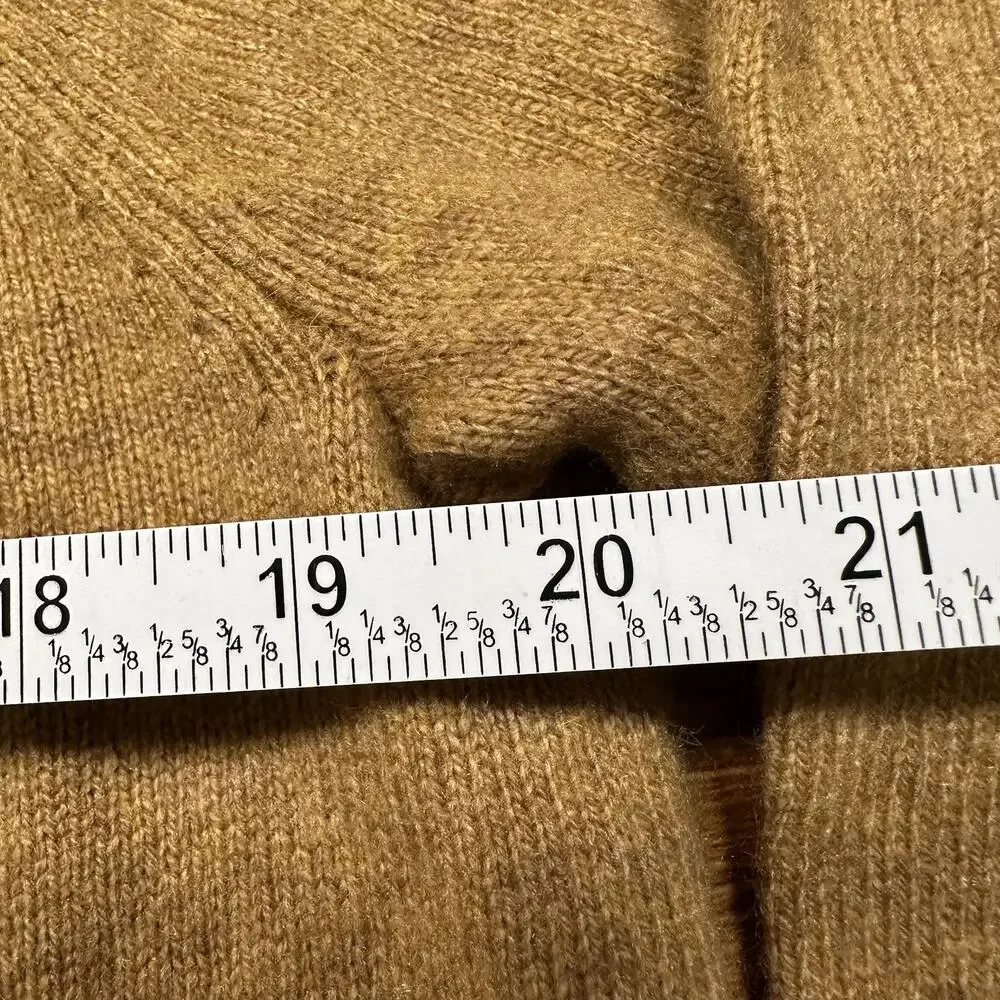 J Crew Sweatshirt Mens S Brown Oversized Lambs Wool Blend Sweater Preppy Luxury